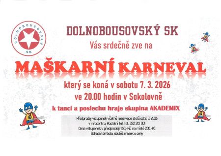 7.3. Karneval Dolnobousovského SK