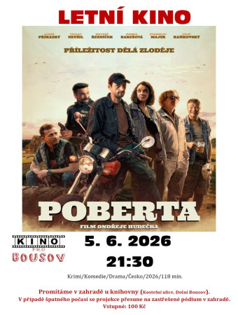 5.6. Letní KINO v zahradě - Poberta