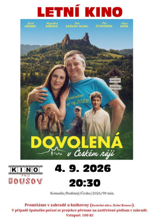 4.9. Letní KINO v zahradě - Dovolená v Českém ráji