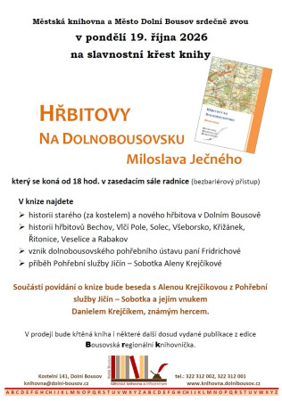 19.10. Křest knihy Hřbitovy na Dolnobousovsku